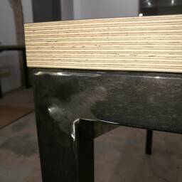 Industrial Style Dining Table Aquarius, Top Furniture, Stable, Stable Table Legs, Ergonomic Design, Oak & Ash Tree - thumbnail 2