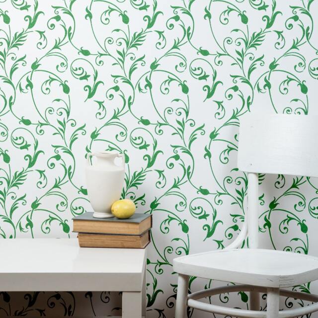 Large Floral Wall Stencil - Diy Decor Stenciling Idea - image 1