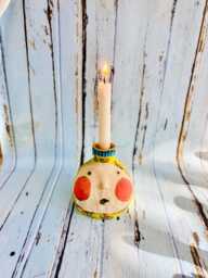 Whimsical Luminary Gift , Colorful Tealight, Gold Luster Tea Light, Winter Candle, Gift, Romantic Unique Tealight - thumbnail 1