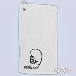 Personalised Embroidered Fishing Towel Gift For Dad, Grandad, Friend - thumbnail 4