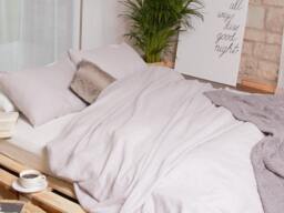 Light Grey High Quality 100% Linen Duvet Cover Very Soft & With Snap Buttons, Custom Orders, King, Queen, Full, Single, Twin, Double Size - thumbnail 1
