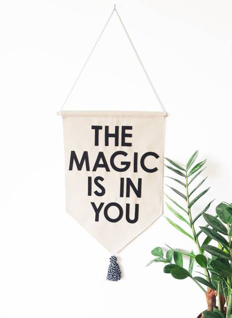 The Magic Is in You Banner - Kids Room Decor Pennant Flag Wall Hanging Banner Wall Encouragement Gift Magic - image 1
