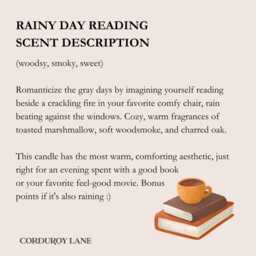 Rainy Day Reading - Book Lover Soy Candle, Dark Academia Gift, Literary Bookish - thumbnail 2