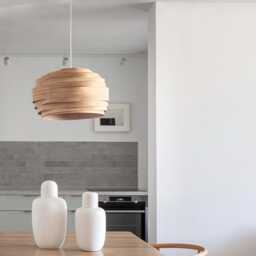 Hanging Pendant Lights, Wood Chandelier Drum, Ceiling Fixture, Walnut Rustic Lighting, Front Door Home Decor, Light Cloud - thumbnail 2