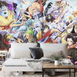 Anime Manga Collage Wallpaper, Hand-Drawn Comics Wall Mural, Peel & Stick - thumbnail 4