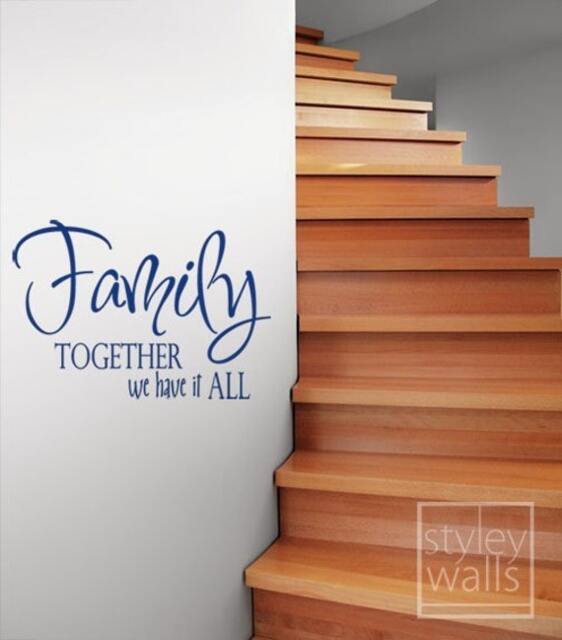 Family Together We Have It All Vinyl Lettering Wall Decal, Wall Quote Decal, Saying Lettering Decal For Home - image 1