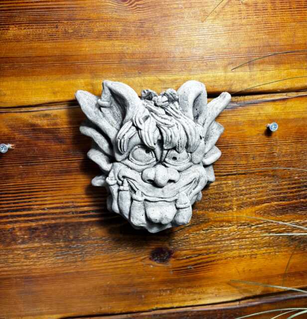 stone Garden Gremlin Gargoyle Hand On Face Wall Plaque Ornament - image 1