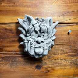 stone Garden Gremlin Gargoyle Hand On Face Wall Plaque Ornament - thumbnail 2