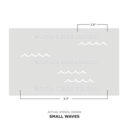 Small Waves Wall Stencil - Nautical Design Diy Art For Nursery Beach House Decor - thumbnail 3
