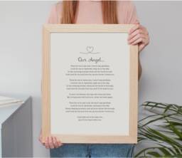 Handmade Baby Personalised Poem Print Custom Made Children's Nursery Wall Decor Art Framed Keepsake A5, 8x10, A4, A3 - thumbnail 1