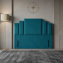 54 Inches High Floor Standing Plush Velvet Headboard 3Ft, 4Ft, 4Ft6, 5Ft, 6Ft - thumbnail 1