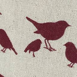 1. Red Birds Natural Linen Cotton Cushion Cover. Various Sizes - thumbnail 2