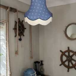 Nautical Anchor Fabric Lampshade Handmade For Table & Floor Standard Lamps Bases, Ceiling Pendant Shades, Wall Lights - thumbnail 3