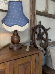 Nautical Anchor Fabric Lampshade Handmade For Table & Floor Standard Lamps Bases, Ceiling Pendant Shades, Wall Lights - thumbnail 1