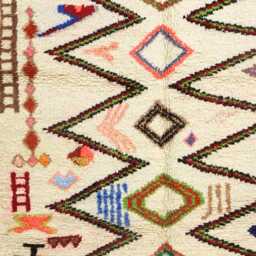 Handmade Boujad Wool Rug, Authentic Moroccan Berber Carpet - thumbnail 4