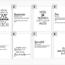 Alcohol Quote Prints, Beer Quotes, Definition Prints, Kitchen Alcohol Wall Art, Lager Typographic Bar Pint - thumbnail 2