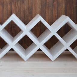 White Wooden Wine Rack-Wood Rack-Wine Rack Table-Wine Stand-Wine Holder-Wedding Organizer-Wedding Bottle Stand-Wooden Gifts - thumbnail 3