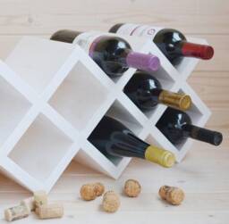 White Wooden Wine Rack-Wood Rack-Wine Rack Table-Wine Stand-Wine Holder-Wedding Organizer-Wedding Bottle Stand-Wooden Gifts