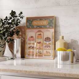 Vintage Patisserie Wall Art, Cafe Print, Food French Bakery Poster, Cakes Kitchen Decor, Dessert Poster - thumbnail 2