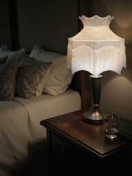 Handmade Downton Abbey Cream Cora Dove Floral Lampshades Fringe, Tassel & Braid, Bespoke British Made - thumbnail 1