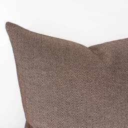 "Brown Herringbone Decorative Pillow Cover - Earth Tone Cushion Neutral Decor 12x20"", 12x24"", 14x20"", 14x24" - thumbnail 2
