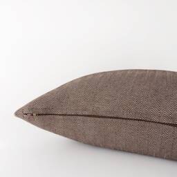 "Brown Herringbone Decorative Pillow Cover - Earth Tone Cushion Neutral Decor 12x20"", 12x24"", 14x20"", 14x24" - thumbnail 3