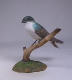Tree Swallow Hand Carved & Painted Wooden Bird Carving - thumbnail 2