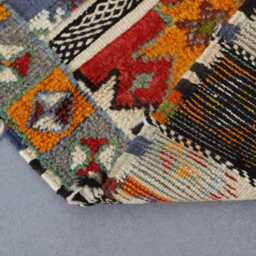 Vintage Berber Rug Handwoven Wool Moroccan Carpet, Abstract Design - 5, 7x3, 1 Ft - thumbnail 3