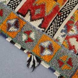 Vintage Berber Rug Handwoven Wool Moroccan Carpet, Abstract Design - 5, 7x3, 1 Ft - thumbnail 2