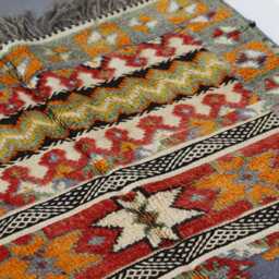 Vintage Berber Rug Handwoven Wool Moroccan Carpet, Abstract Design - 5, 7x3, 1 Ft - thumbnail 4