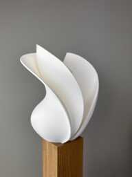 Abstract Flower Vase For Mantel, Modern Wavy With Layered Design, Futuristic Decoration Dry Display, New Home Useful Gift - thumbnail 1
