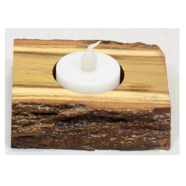 Real Wood Live Edge Hand Made Tea Light Holder A Thoughtful Gift - image 1