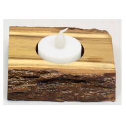 Real Wood Live Edge Hand Made Tea Light Holder A Thoughtful Gift - thumbnail 1