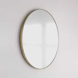 Orbis??? Round Minimalist Customisable Mirror With Brass Frame - Large, Xl