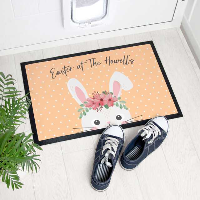 Personalised Easter Bunny Doormat - image 1
