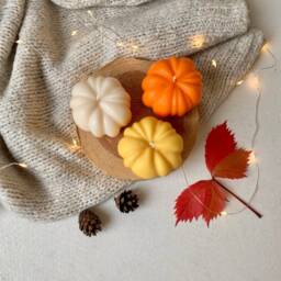 Pumpkin Candle Set, Autumn Candle, Spice Halloween Shaped - thumbnail 2
