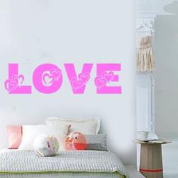 Wall Vinyl Decal Love Words in Hearts Symbols Of Quote Modern Abstract Home Art Decor - #1172Dz - thumbnail 2