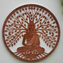 Handmade Bronze 40cm Budha Tree Of Life With Roots Wall Art Suitable For Indoors/Outdoors Anniversary/Birthday Gift - thumbnail 2