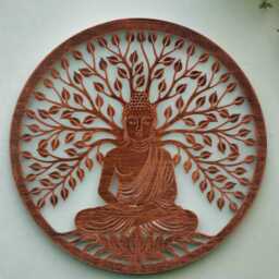 Handmade Bronze 40cm Budha Tree Of Life With Roots Wall Art Suitable For Indoors/Outdoors Anniversary/Birthday Gift - thumbnail 3