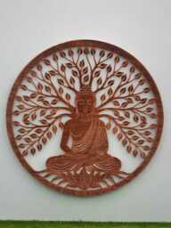 Handmade Bronze 40cm Budha Tree Of Life With Roots Wall Art Suitable For Indoors/Outdoors Anniversary/Birthday Gift
