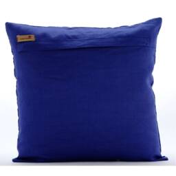 "Cotton Linen Blue Couch Cushion 16""x16" - thumbnail 3