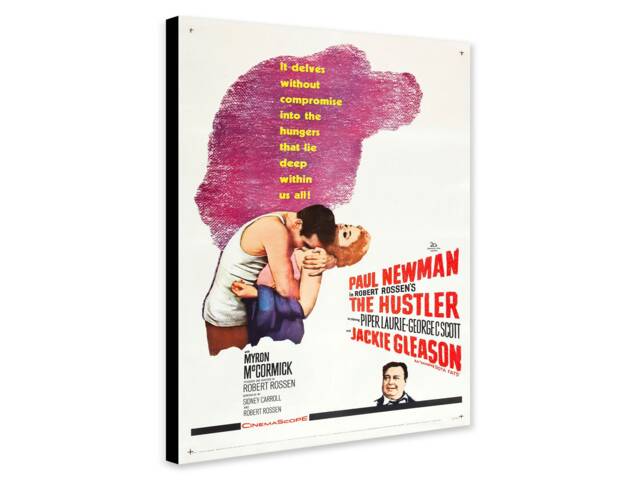 The Hustler - Paul Newman Movie Art Wrapped Framed Canvas Rolled Photo/Poster Print - image 1