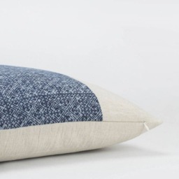 Hmong Indigo Batik Pillow Cover - Hill Tribe Linen Cushion - thumbnail 4