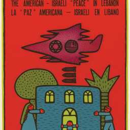 Anti-War Political Art Print Lebanon Solidarity, 1980S Vintage Style - thumbnail 2