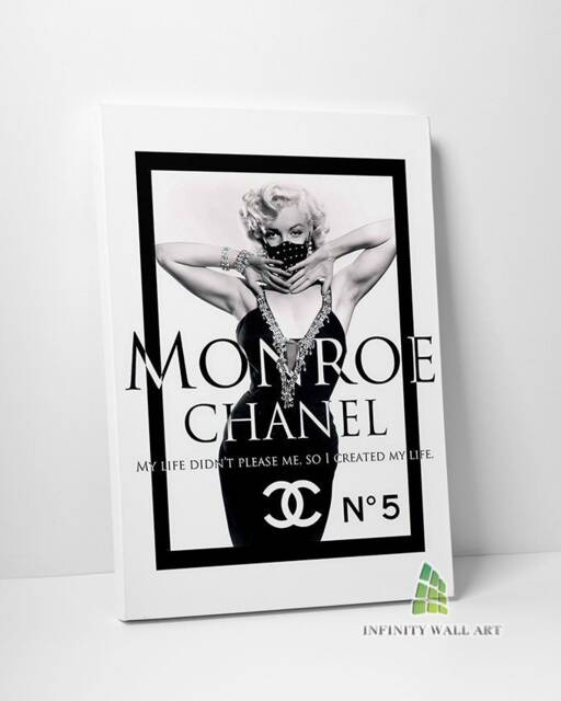 Monroe Quote Canvas Art Wall Print Picture Fashion Framed Home Decor -E29 - image 1