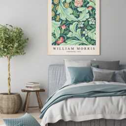 William Morris Art Print, Willow Flower Botanical Wall Decor, Art, Lily Print - thumbnail 2