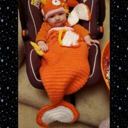 Cuddle-Up Fish Amigurumi Snuggle Blanket-Baby Cocoon Crochet Pattern-Baby Sleep Sack Crochet-Baby - thumbnail 2