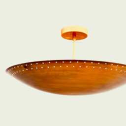 6 Light Elegant Perforated Flush Mount - Pendant Mid Century Modern Raw Brass Sputnik Chandelier Light Fixture - thumbnail 3