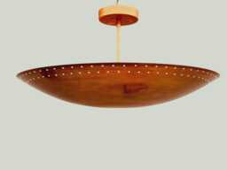 6 Light Elegant Perforated Flush Mount - Pendant Mid Century Modern Raw Brass Sputnik Chandelier Light Fixture