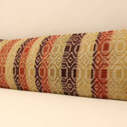 Extralong King Size Pillow Textile Cover, 12x47 - 30x120 cm Unique Lumbar Flaming Bedding Pillow Kilim Oblong, 4Oyf-176 - thumbnail 3